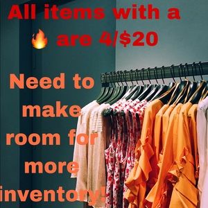 All items with 🔥 are 4/$20